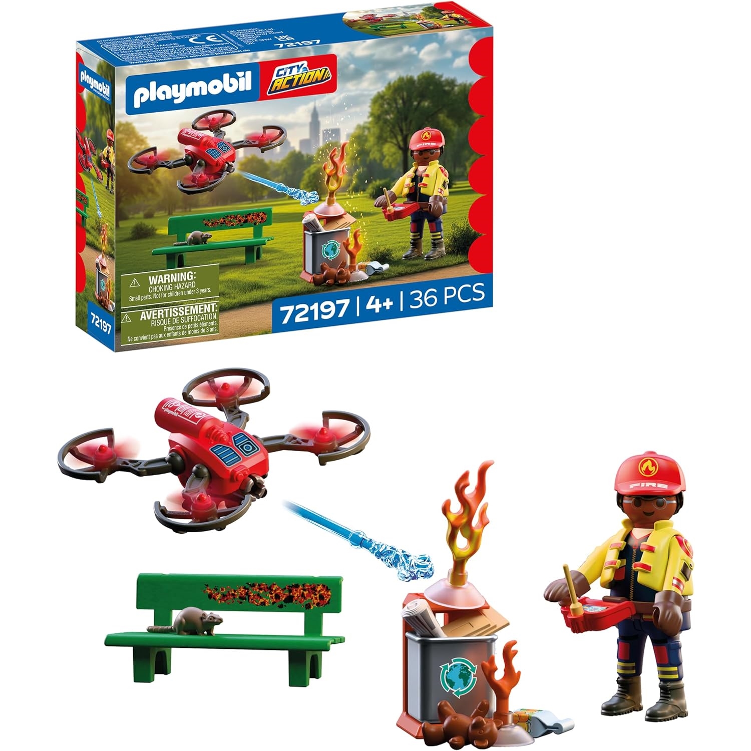 PLAYMOBIL 72197 Feuerwehr-Löschdrohne