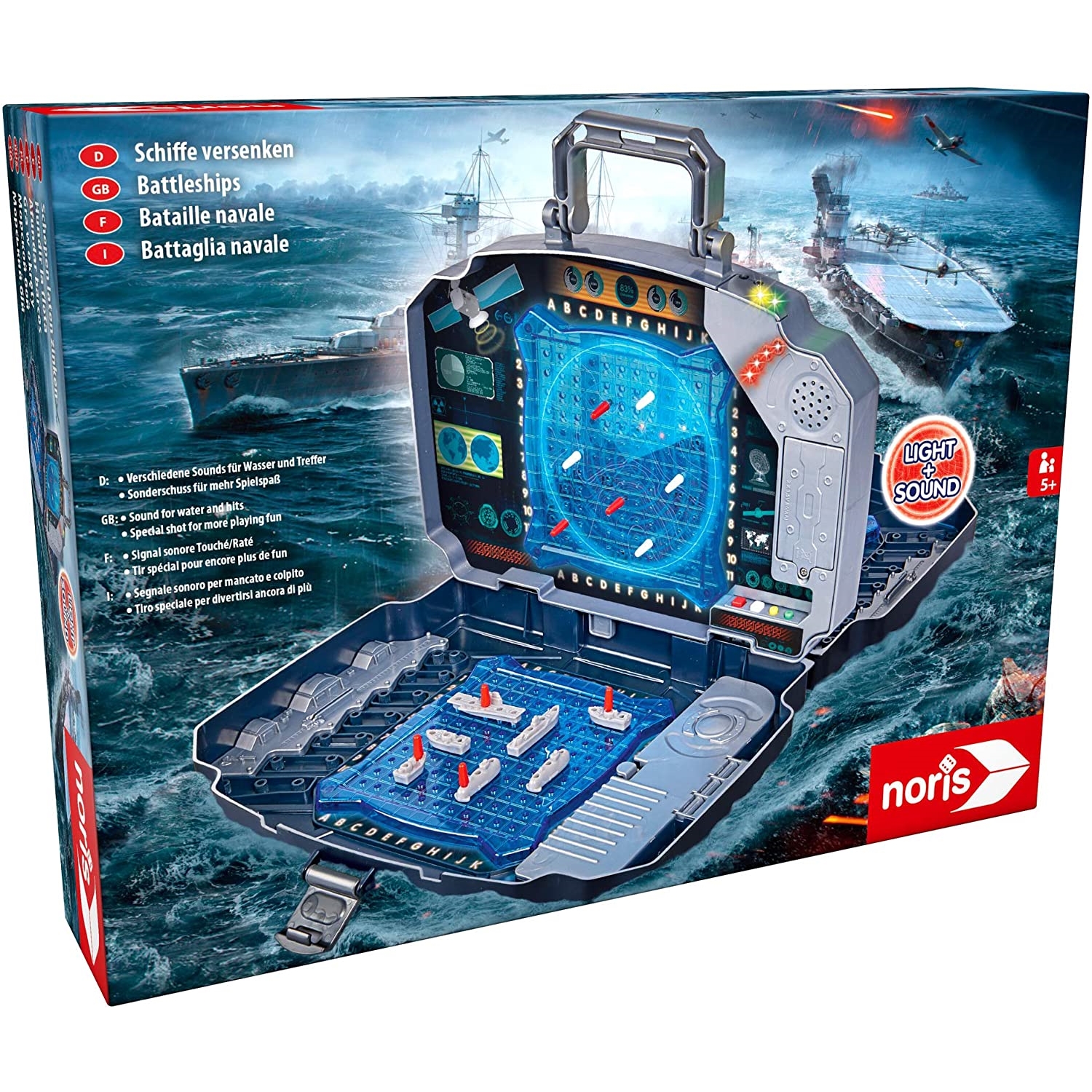Noris 606104435 Schiffe versenken Light und Sound