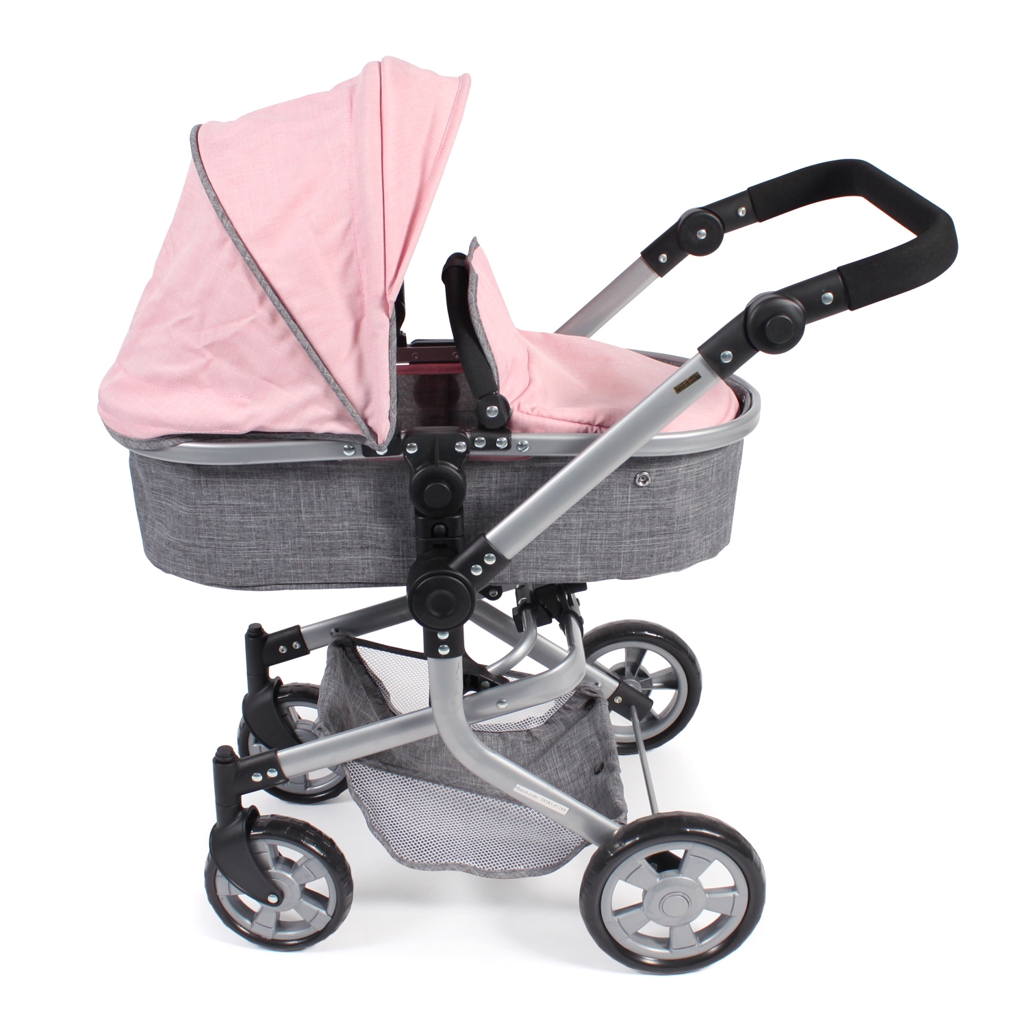 Bayer Chic 2000 595-15 Kombi-Puppenwagen Mika Melange grau-rosa
