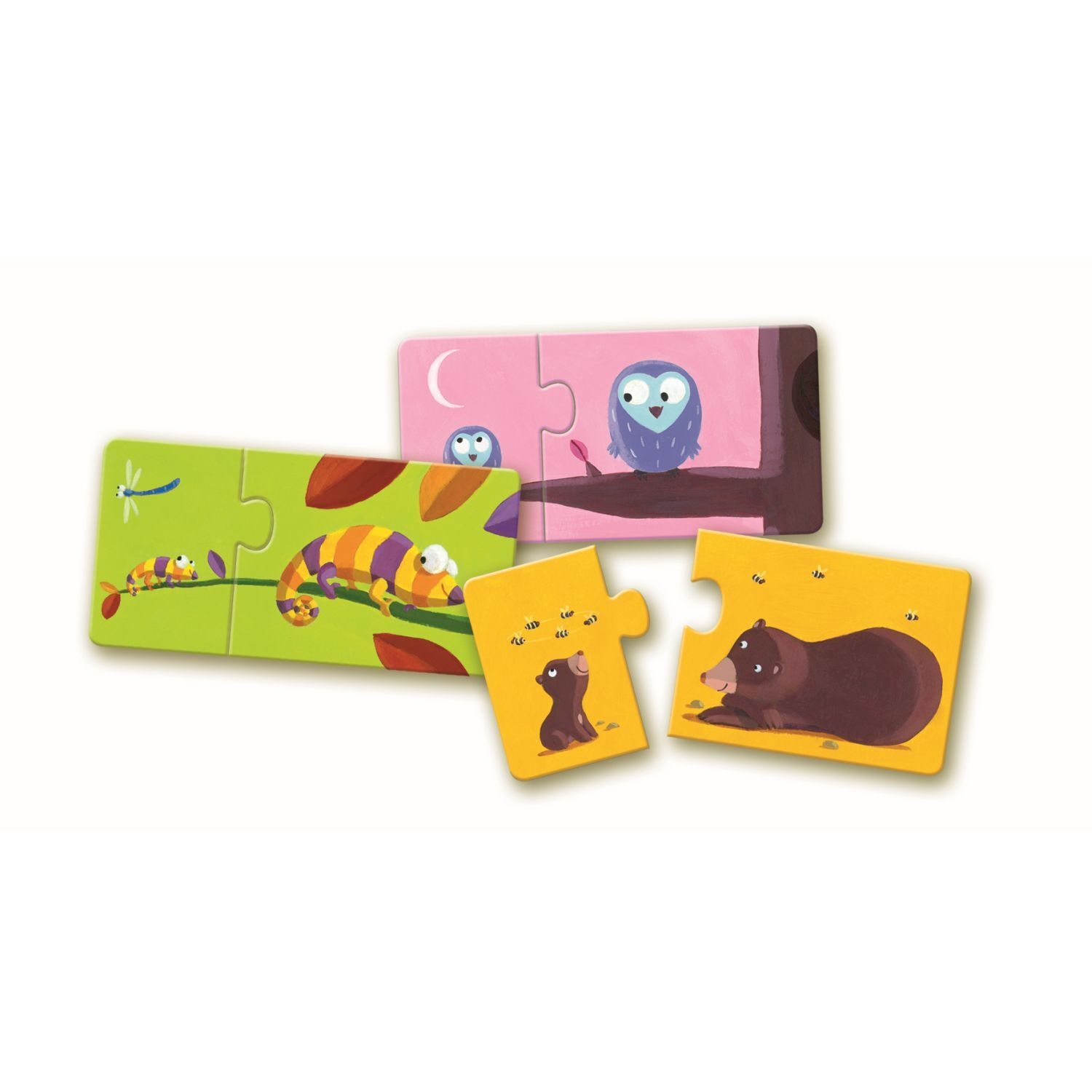 Djeco DJ08157 Lernspiel: Puzzle duo/trio: Mami & Kind