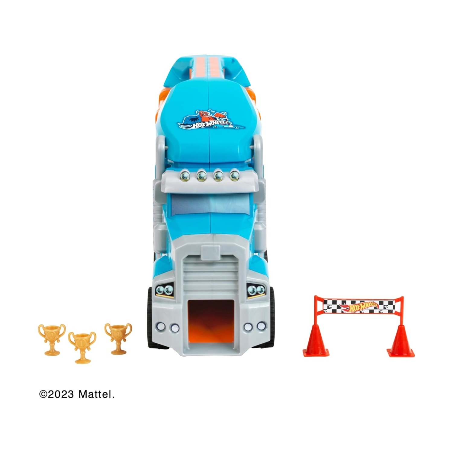 Theo Klein 2474 Hot Wheels - LKW Sammelkoffer, blau-orange