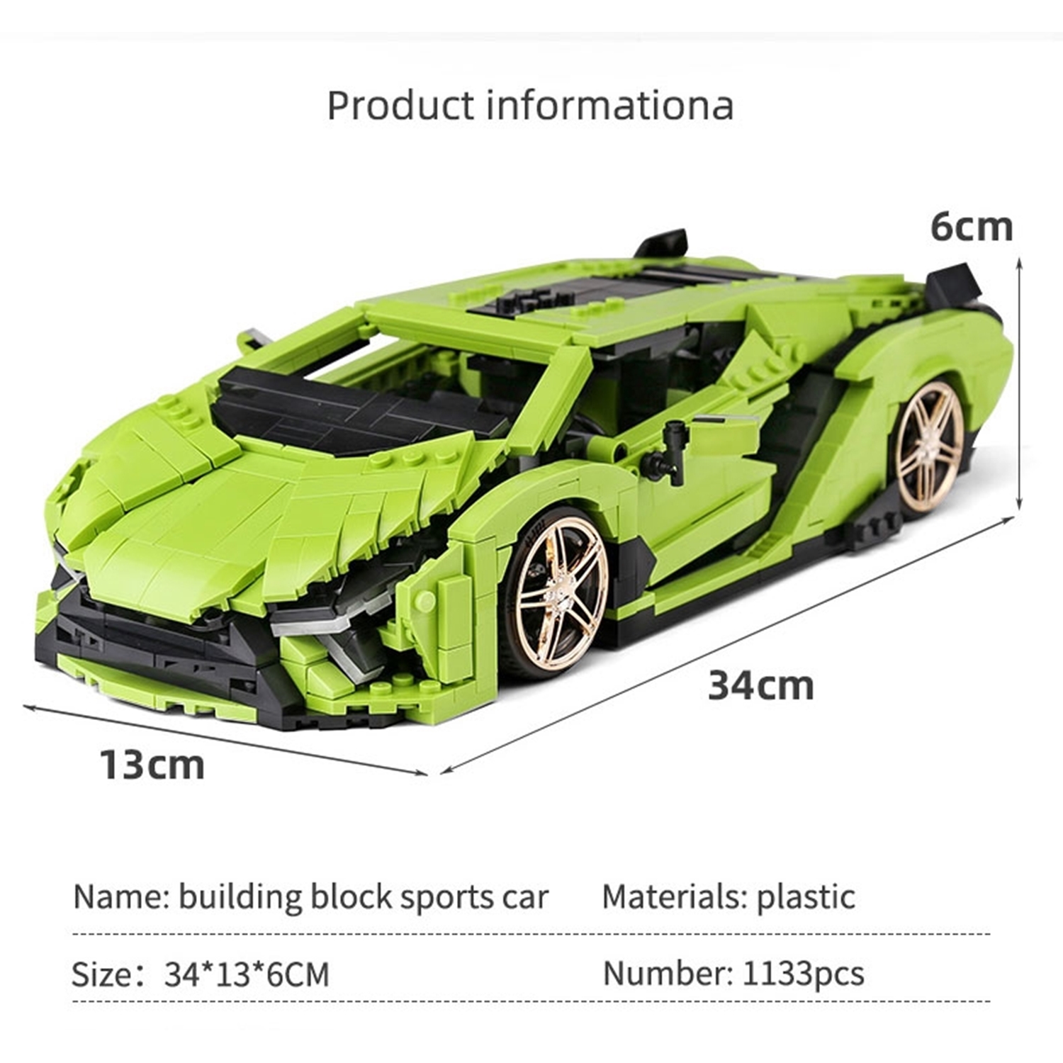 Mould King 10011 Sportwagen Linbaoginni Sierne