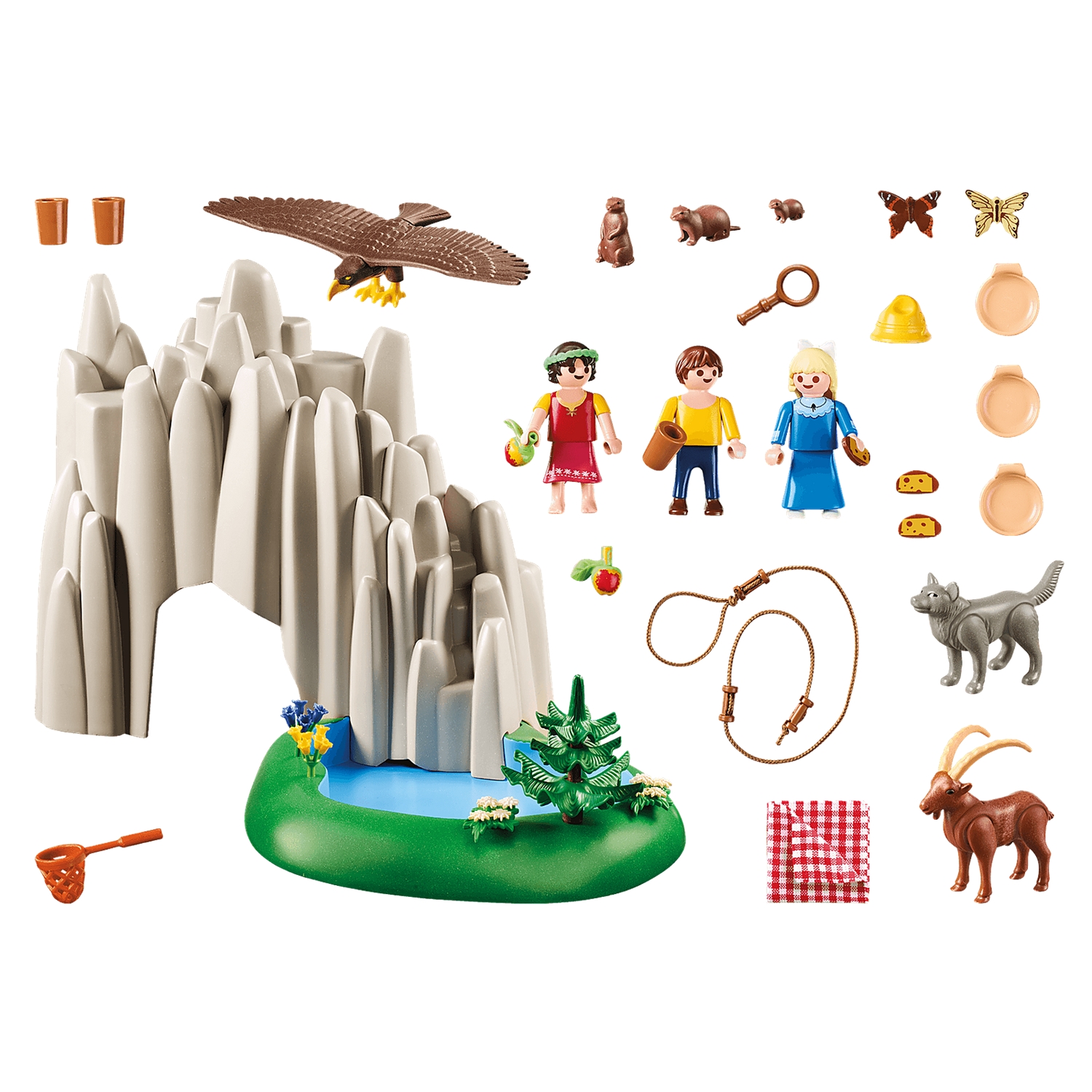 PLAYMOBIL 70254 Am Kristallsee mit Heidi, Peter und Clara –