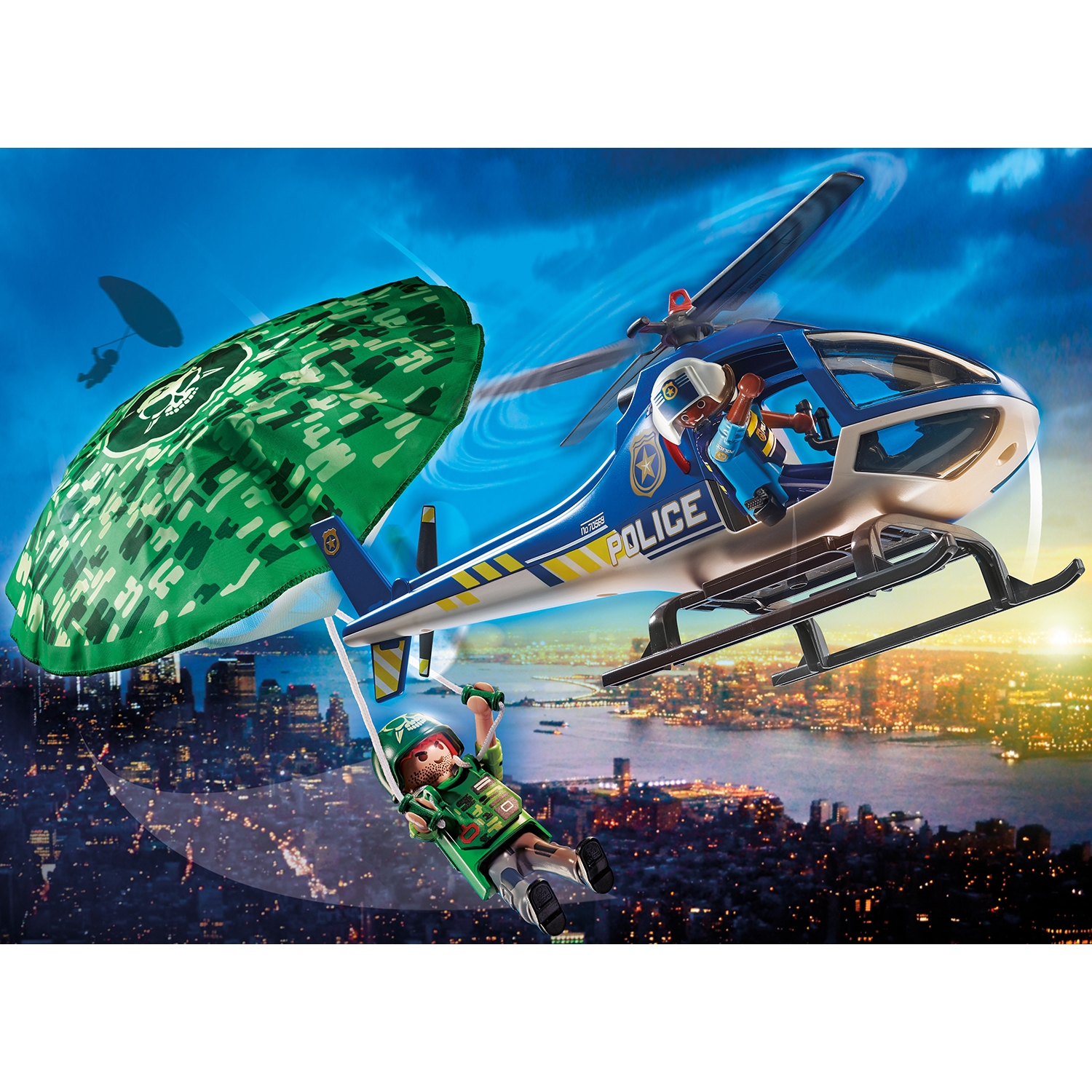 PLAYMOBIL 70569 Polizei-Hubschrauber: Fallschirm-Verfolgung