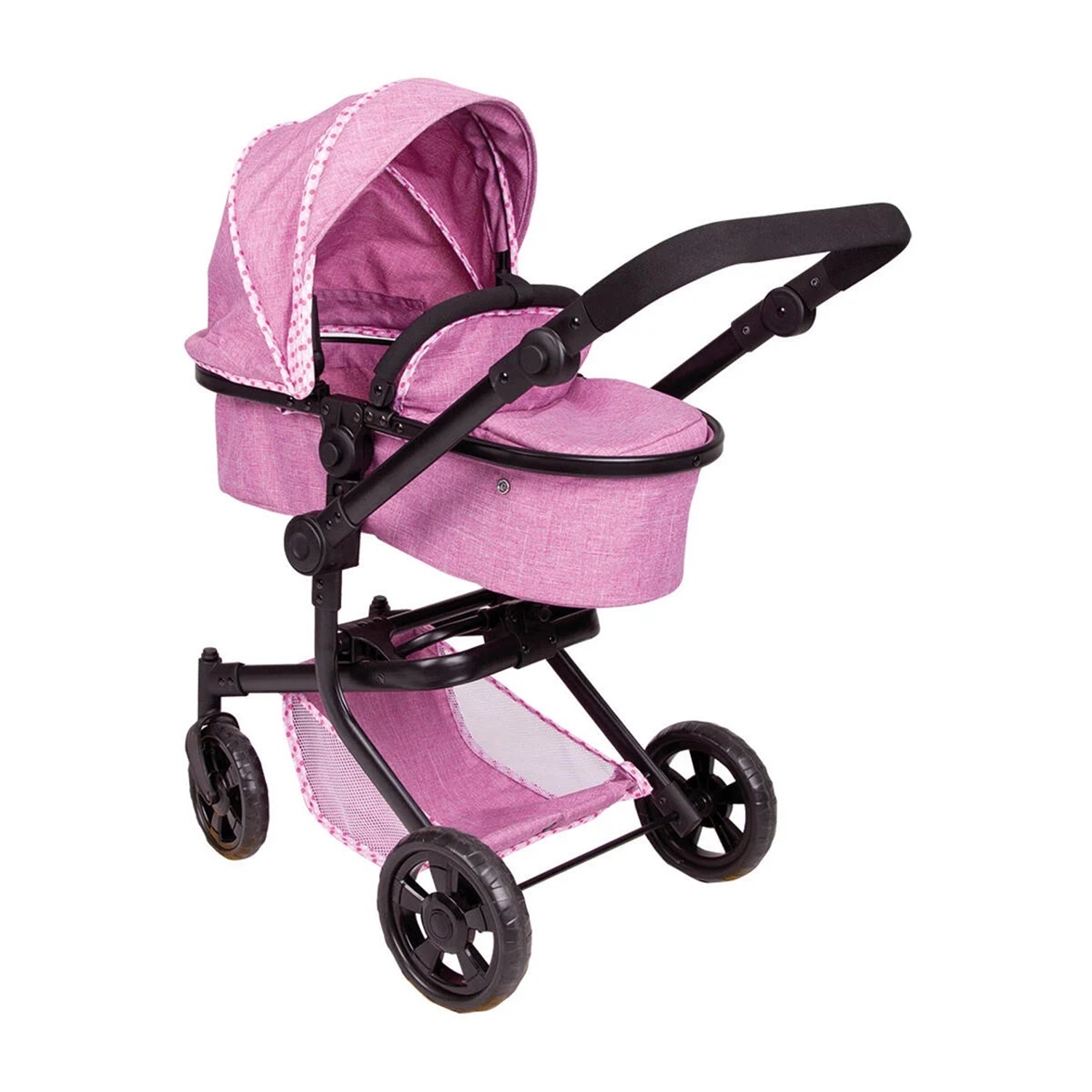 1 x Toytoytoy Puppenwagen 2 in 1 Trend Fuchsia