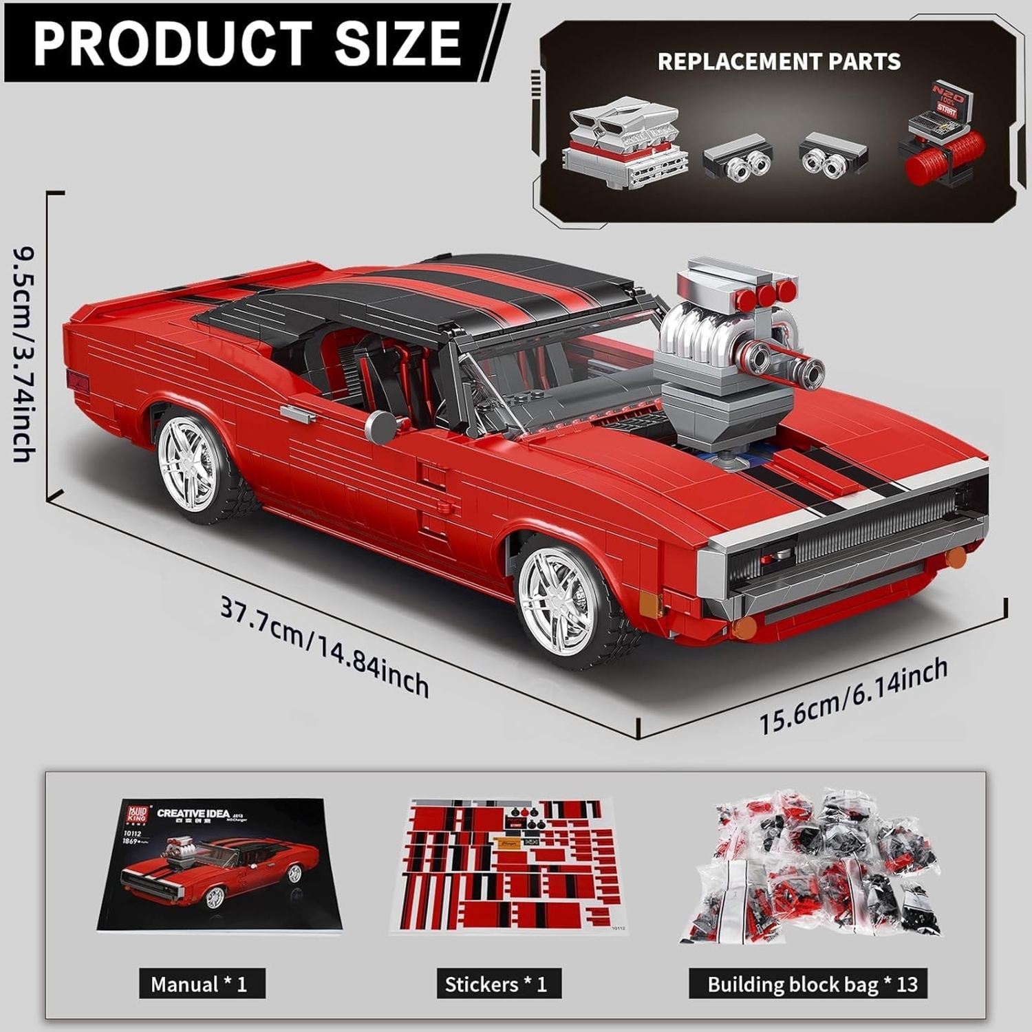 Mould King 10112 Muscle Car Charger