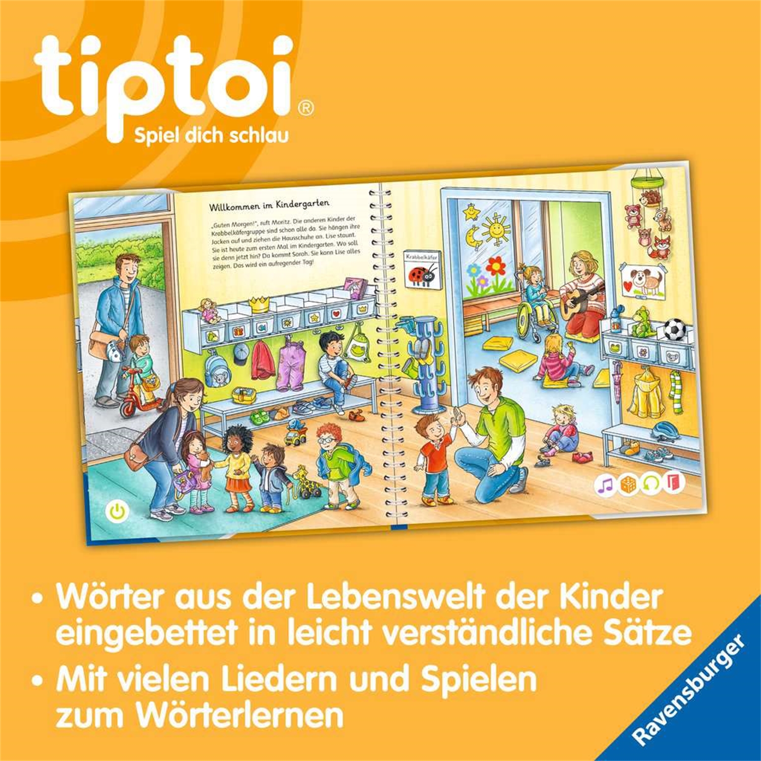 Ravensburger 00113 tiptoi Starter-Set Stift + Buch Kindergarten