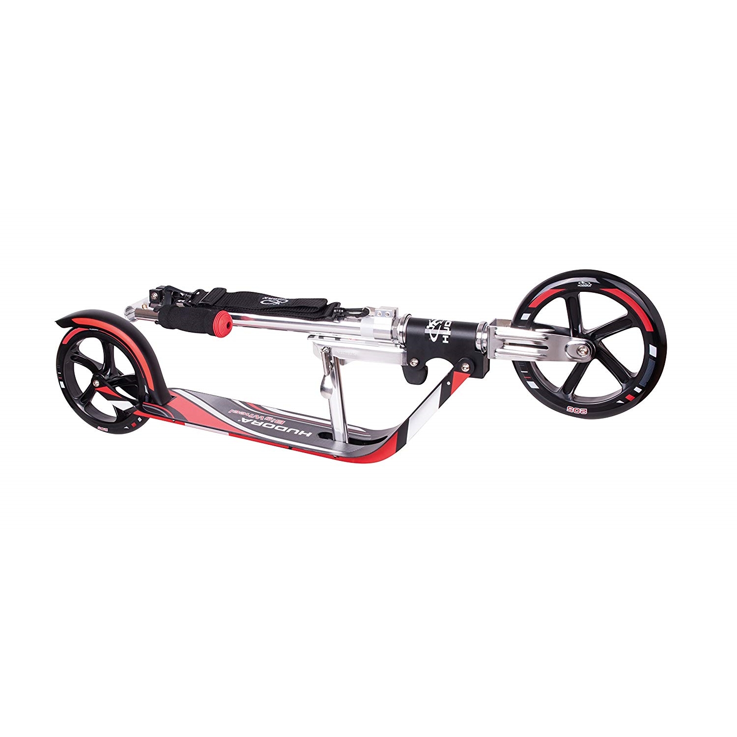 Hudora 14724/01 Big Wheel Scooter 205, schw. / rot