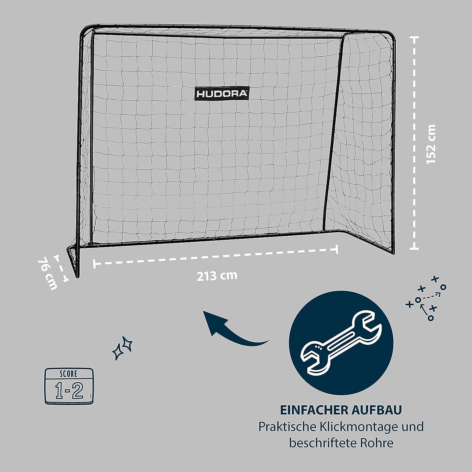 Hudora 76823 Fußballtor Solid 25