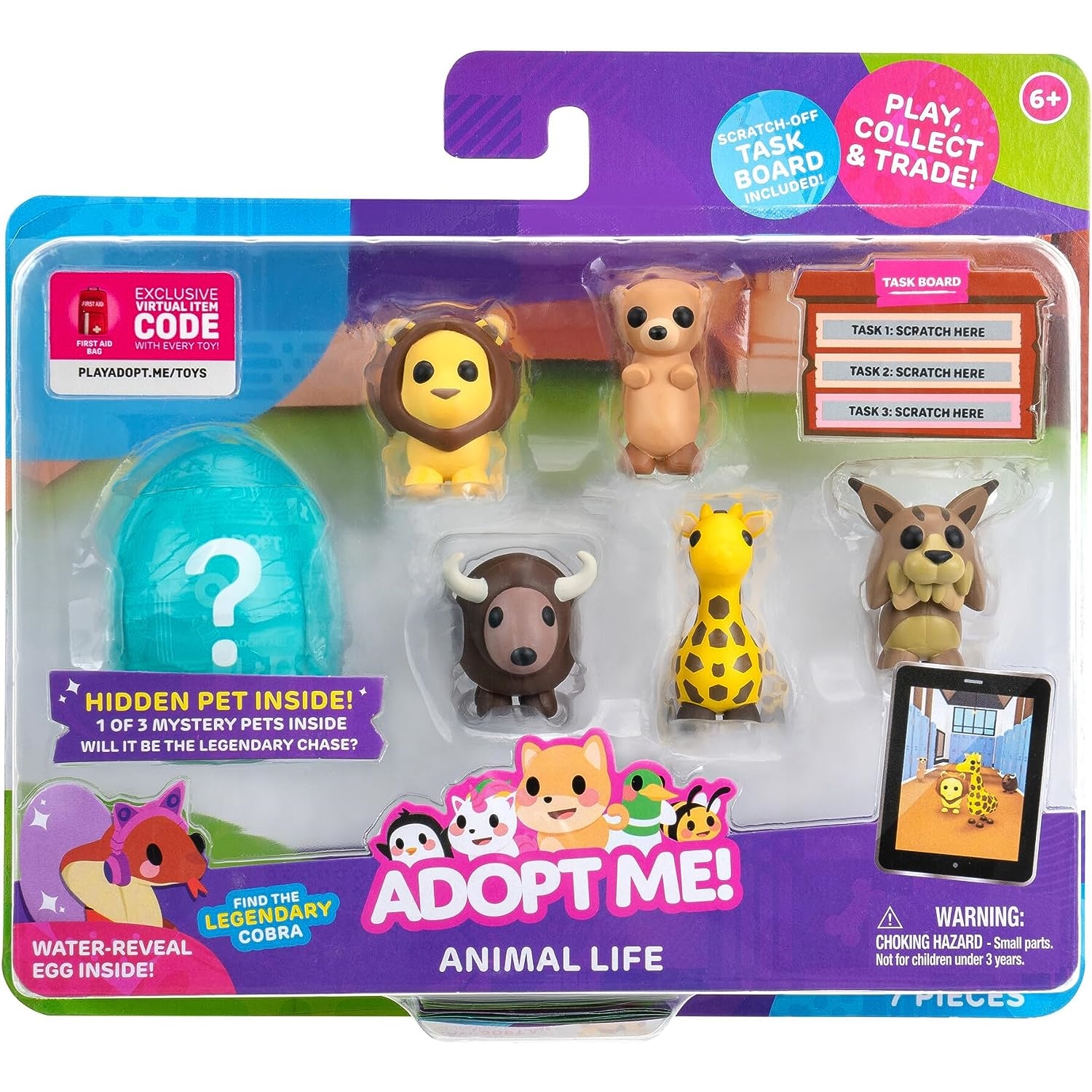Jazwares AME0018 Adopt me! - 6er Pack Pets (Tierwelt)