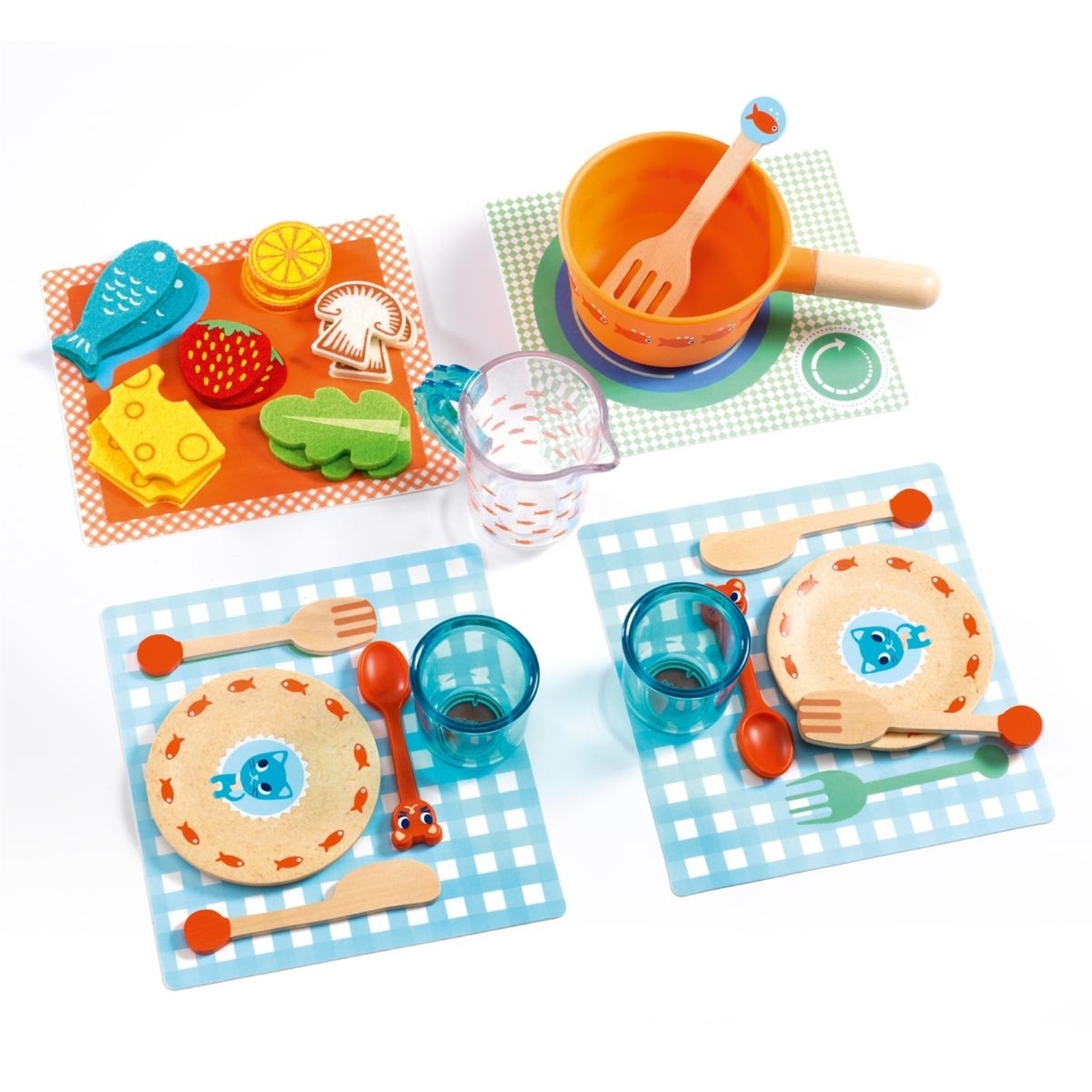 Djeco DJ06547 Rollenspiel Kinderküche: Diner time, kittens!