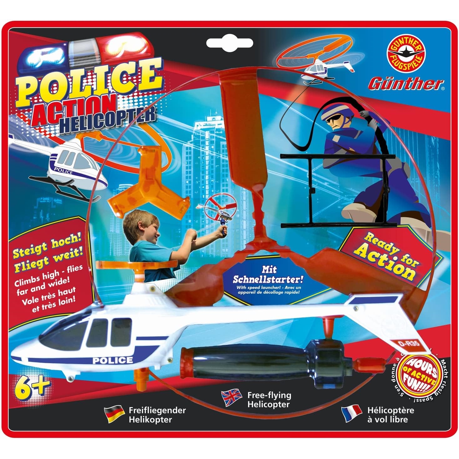 Günther 1684 PoliceCopter mit Schnellstart