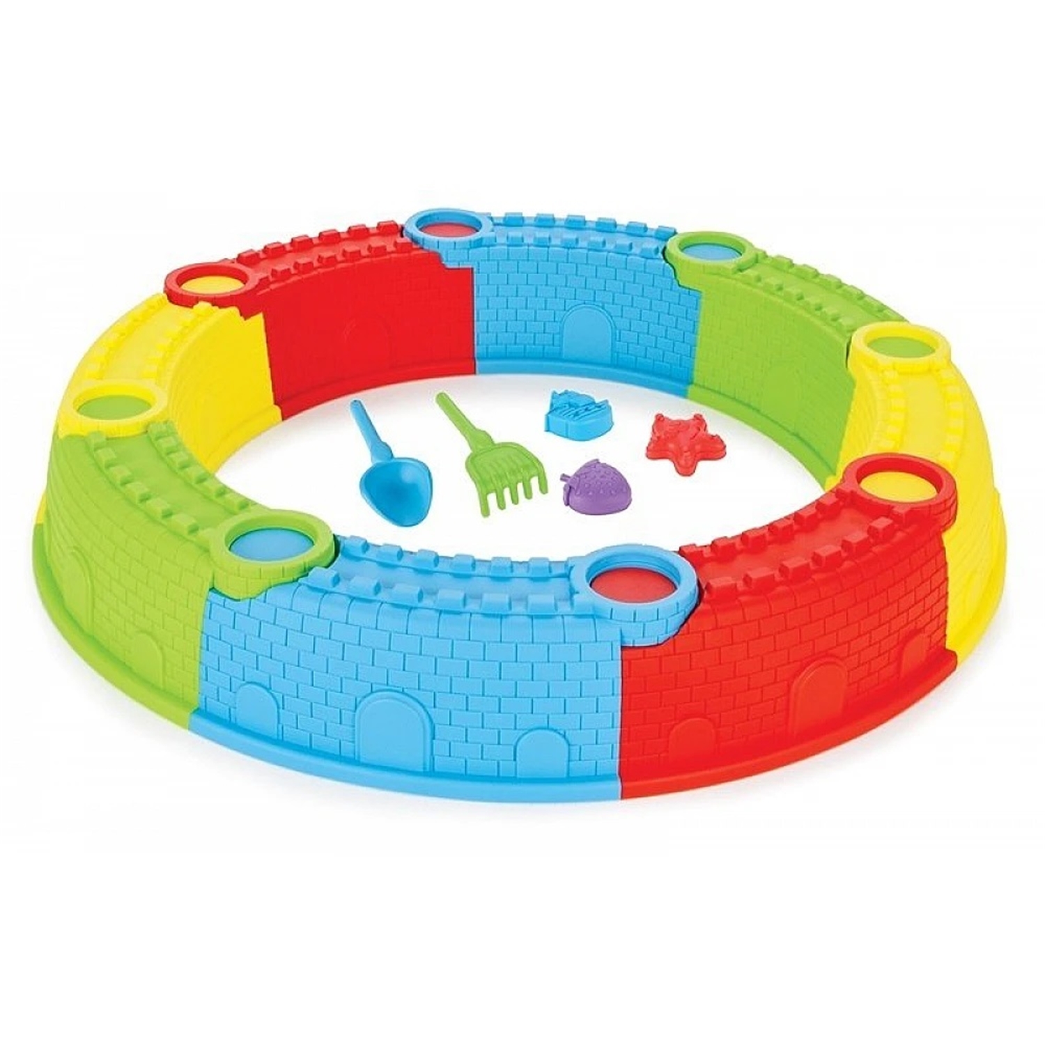 Pilsan 06-306 Sandkasten Burg mit Rechen und Formen