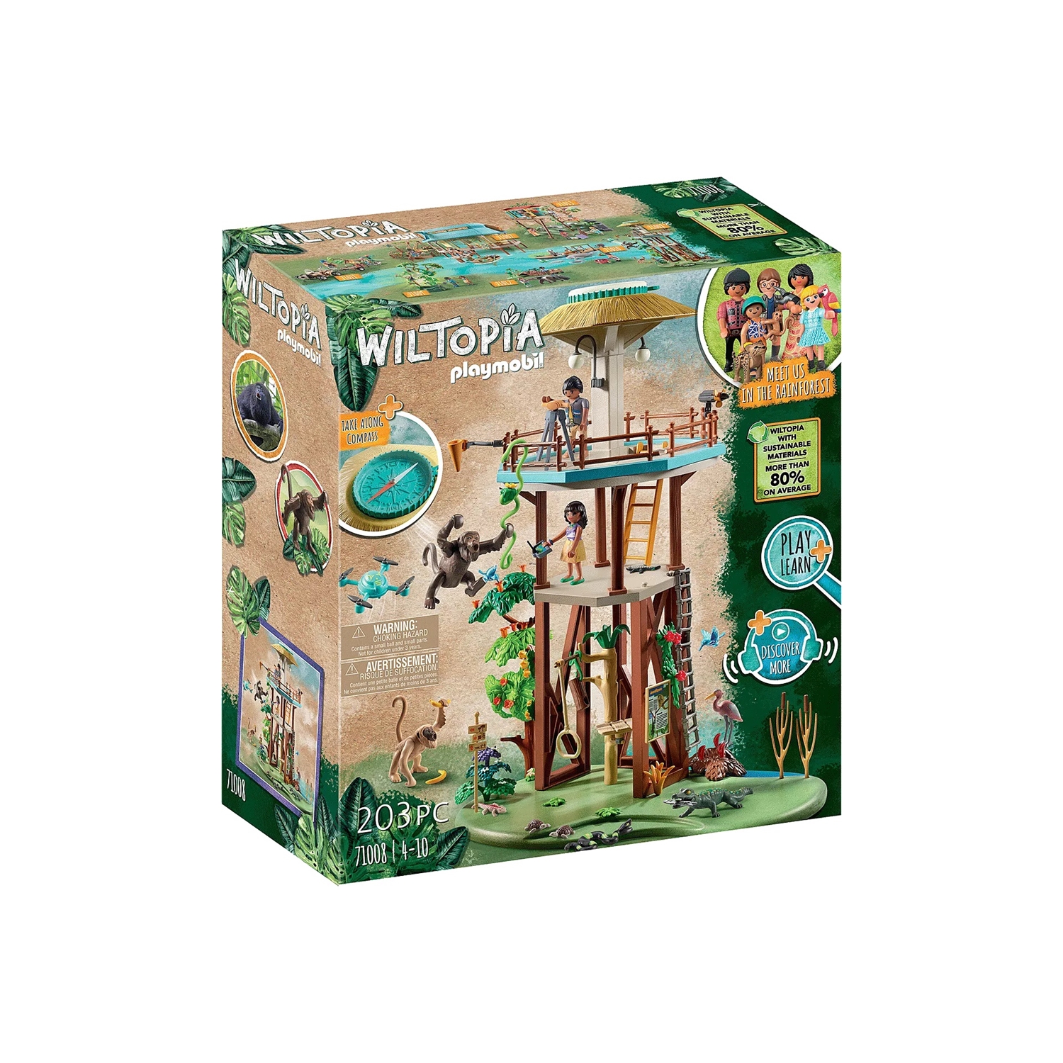 PLAYMOBIL 71008 Wiltopia - Forschungsturm mit Kompass