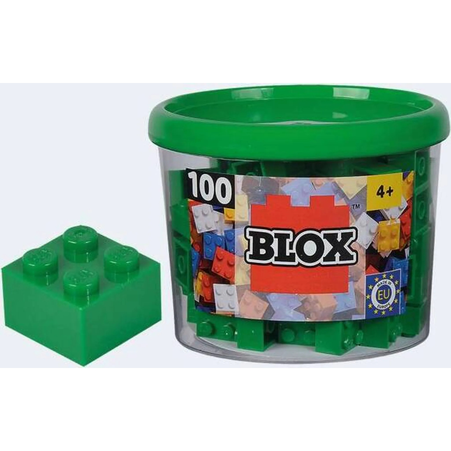 Androni Giocattoli 104114532 Blox 100 grüne 4er Steine in Dose