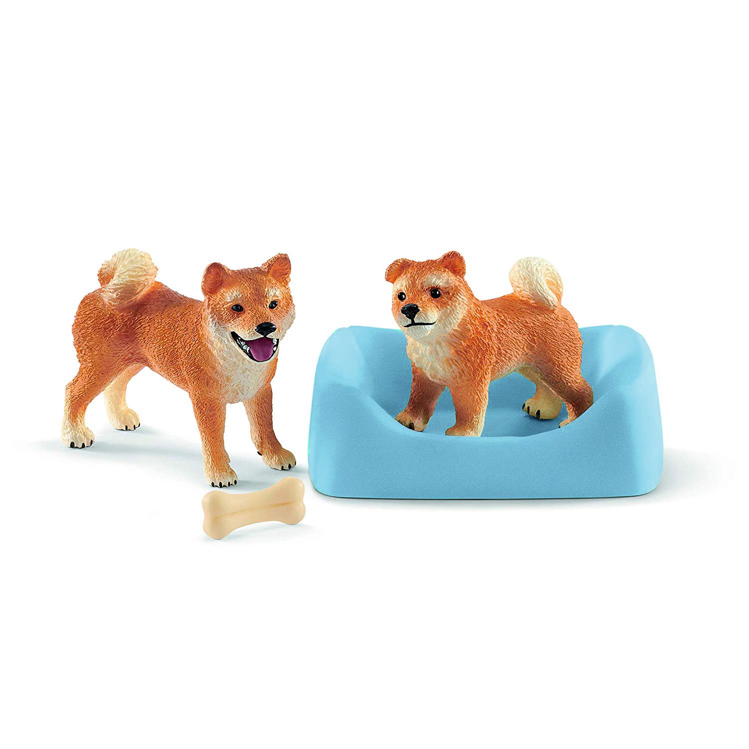 Schleich 42479 Shiba Inu Mutter mit Welpe