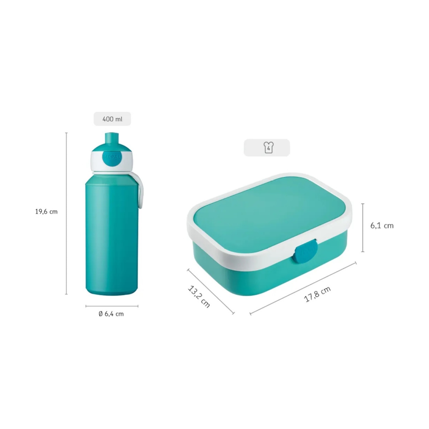 Mepal 107410165403 lunchset campus (pu+bd) - stitch