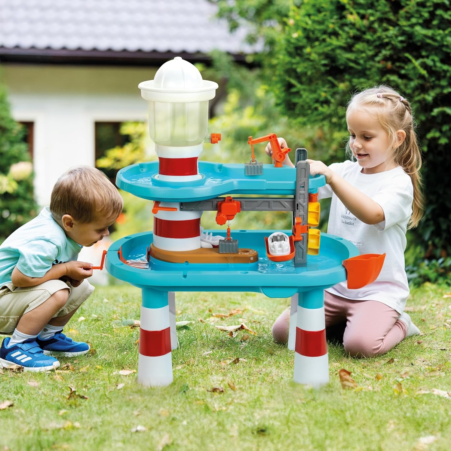 Theo Klein 7715 Aqua Action - Wasserspieltisch XXL, Leuchtturm