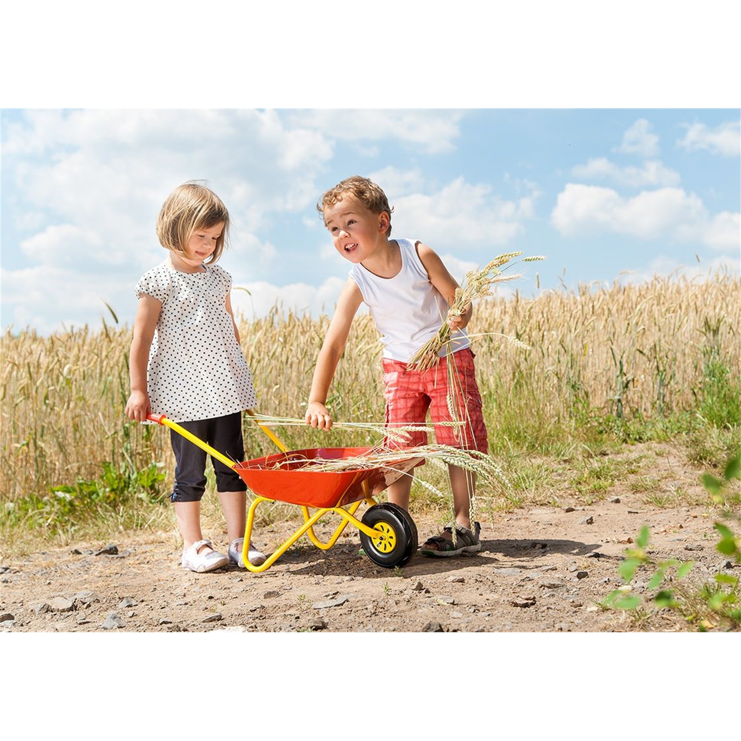 Rolly Toys 270804 Metallschubkarre rot