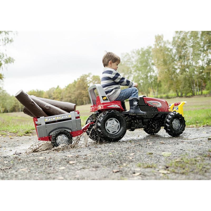 Rolly Toys 122097 rollyFarm Trailer, rot/silber