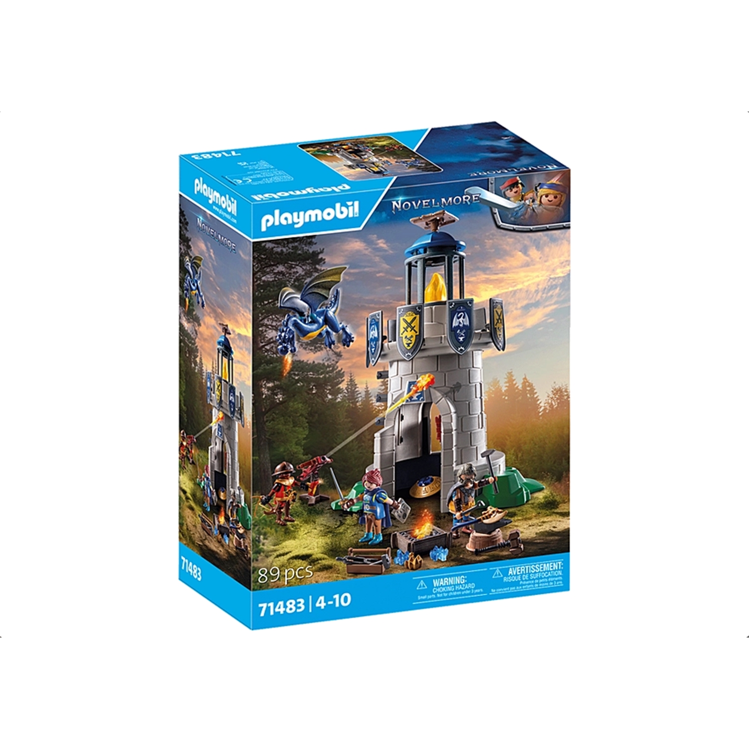 PLAYMOBIL 71483 Ritterturm mit Schmied und Drache
