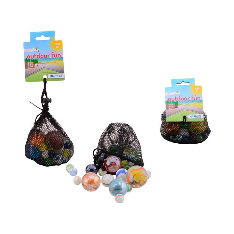 Johntoy 29509 Outdoor Fun Murmeln im Netz 500 Gr.