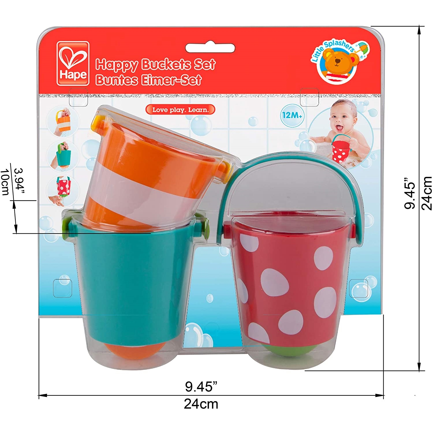 Hape E0205  Buntes Eimer- Set