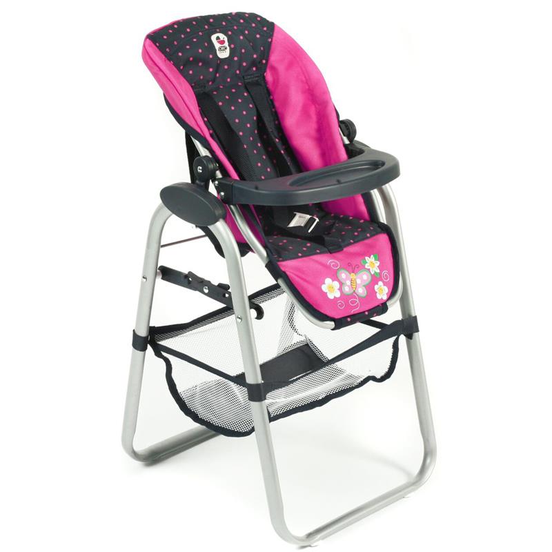Bayer Chic 2000 655-12 Puppen-Hochstuhl, Dots Navy-Pink