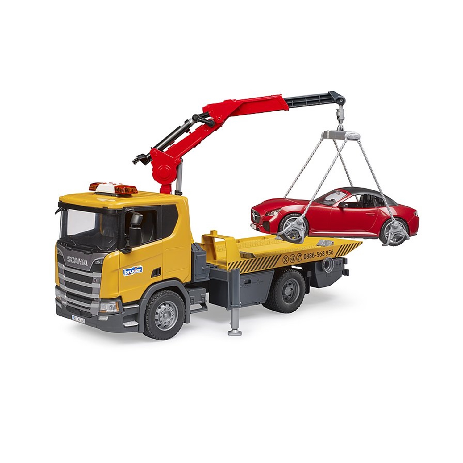 Bruder 03552 Scania Super 560R Abschlepp-LKW m. L+S Modul +