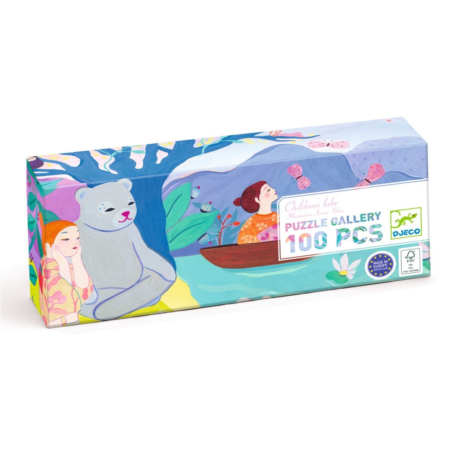 Djeco DJ07635 Puzzle Gallery: Children's Lake - 100 Teile