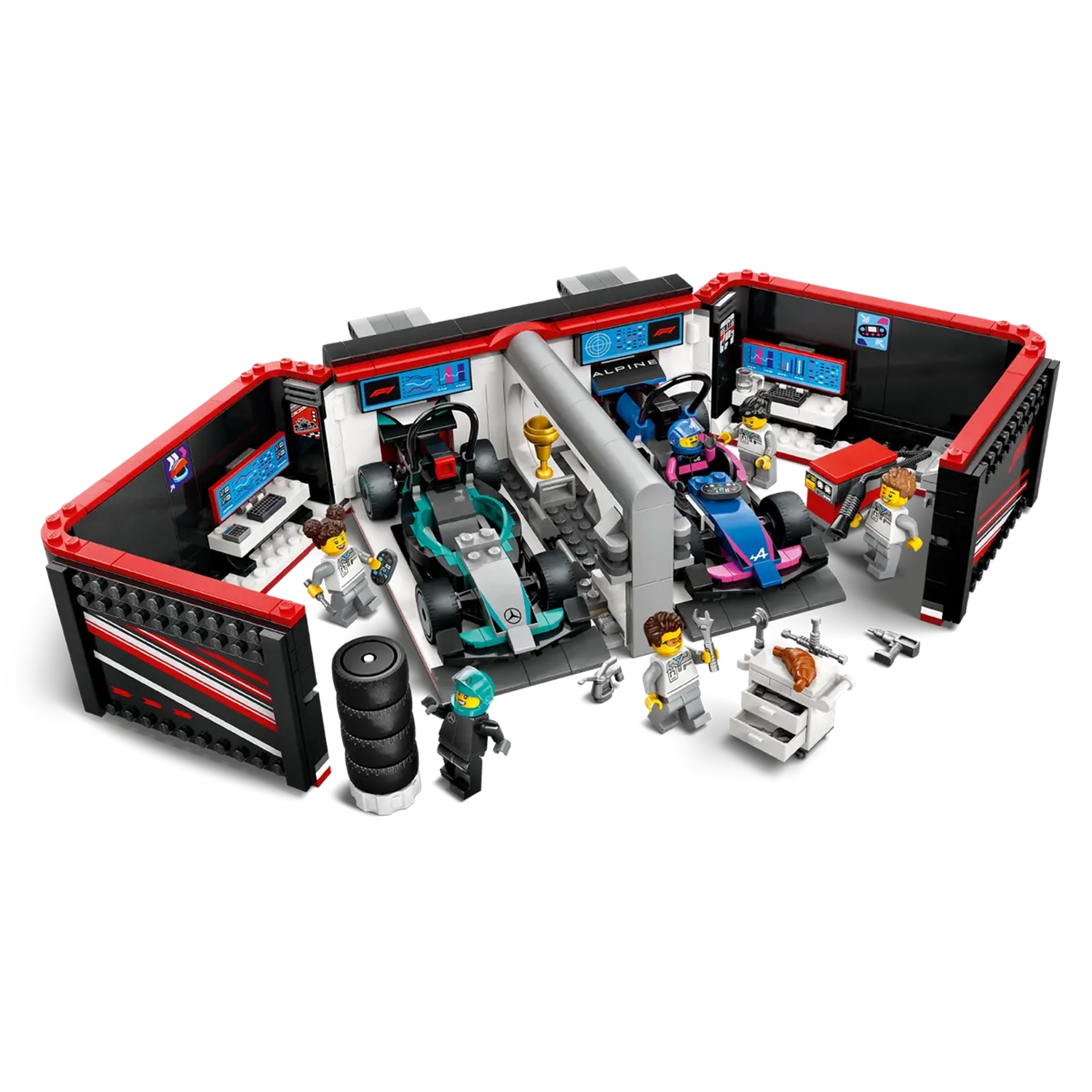 LEGO 60444 F1® Garage mit Mercedes-AMG & Alpine Rennautos