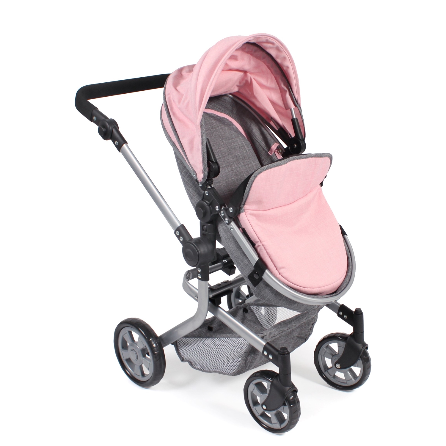 Bayer Chic 2000 595-15 Kombi-Puppenwagen Mika Melange grau-rosa
