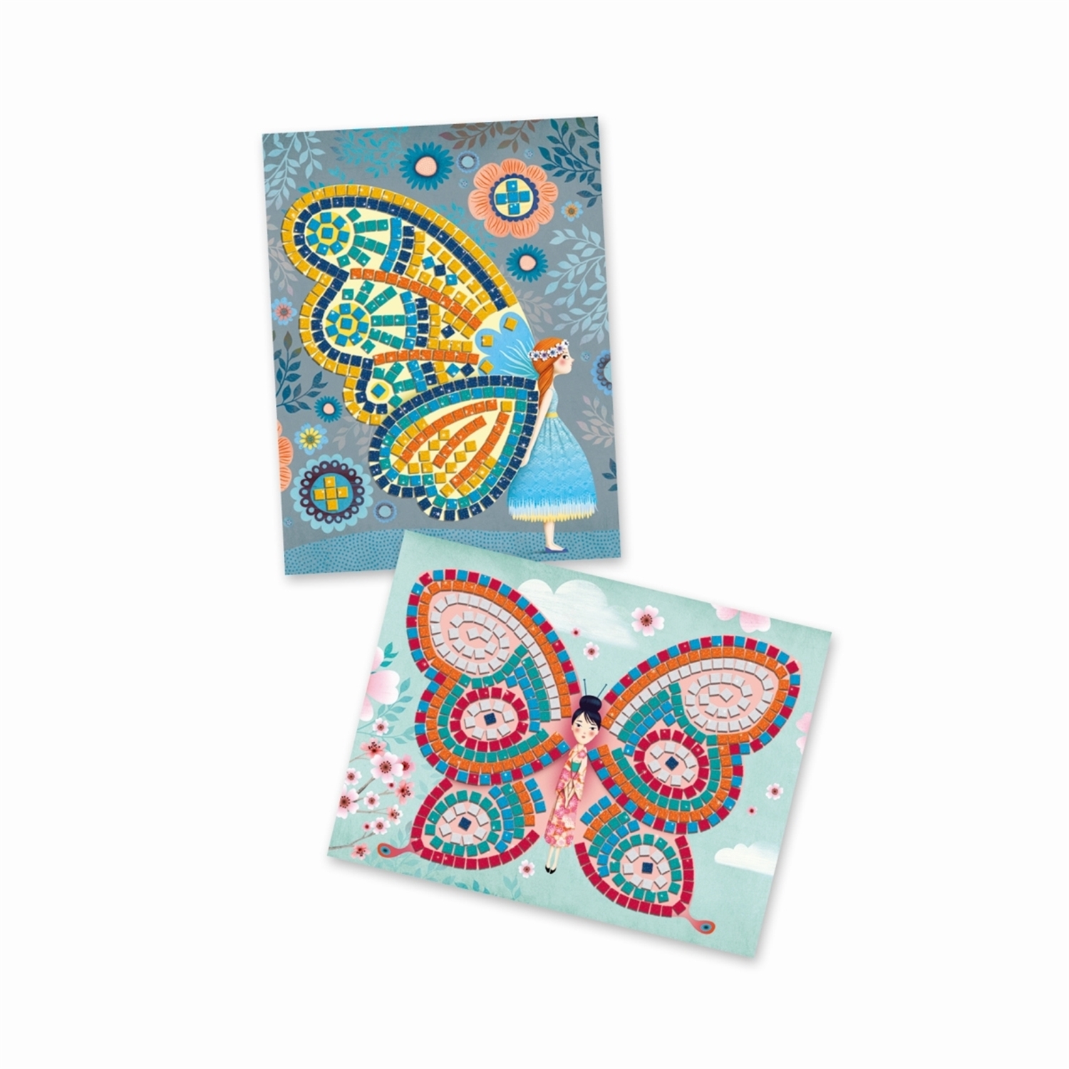 Djeco DJ08898 Mosaike: Glitzer Schmetterlinge