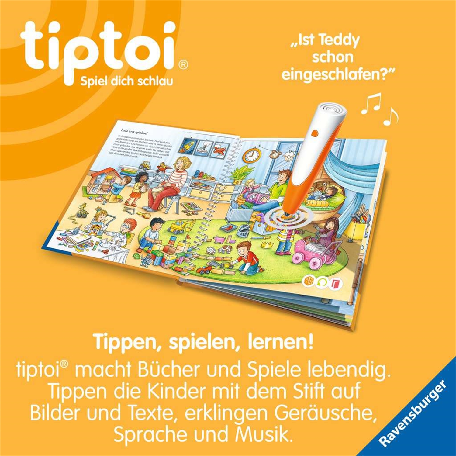 Ravensburger 00113 tiptoi Starter-Set Stift + Buch Kindergarten