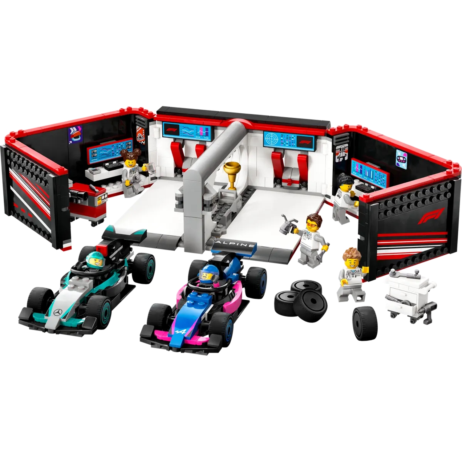 LEGO 60444 F1® Garage mit Mercedes-AMG & Alpine Rennautos