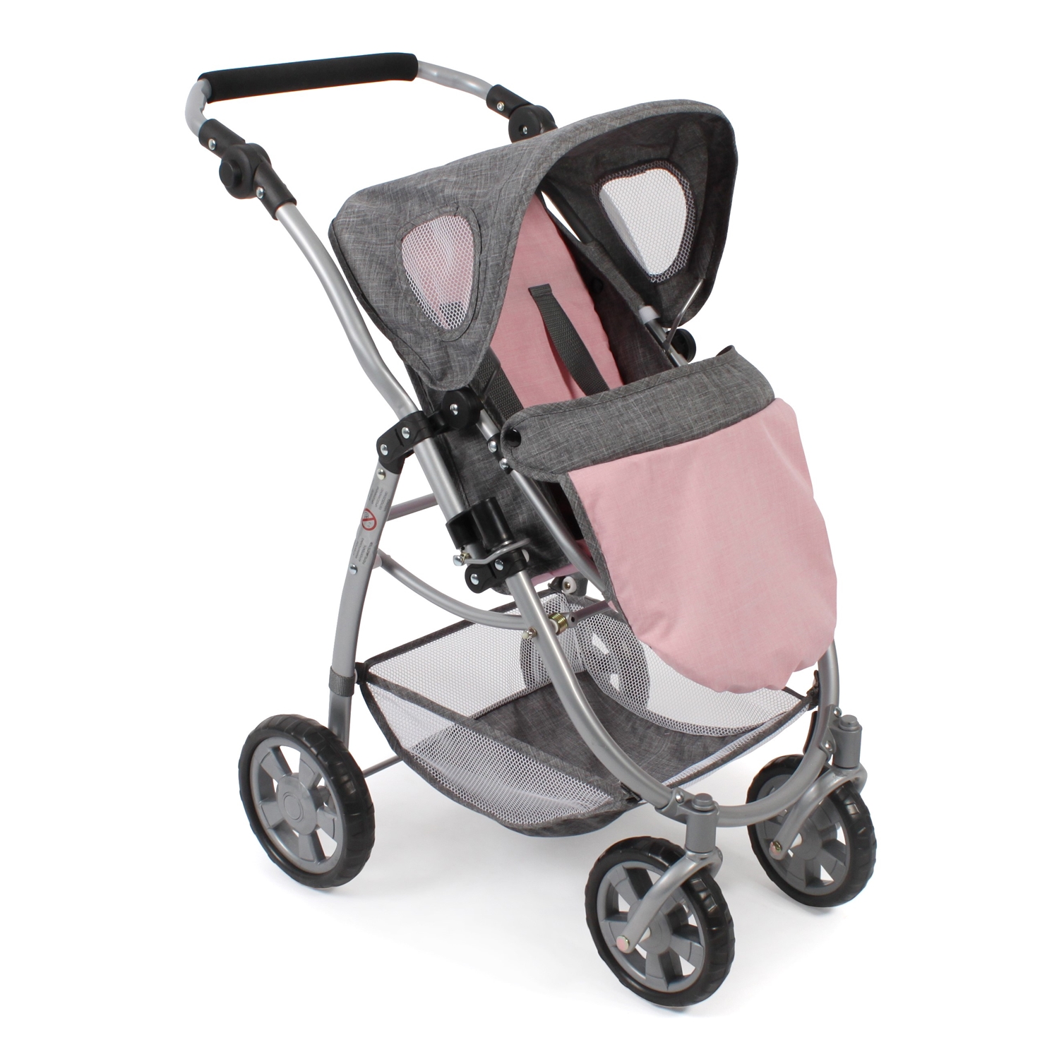 Bayer Chic 2000 637-15 3 in 1 Kombi EMOTION ALL IN, Melange grau-rosa