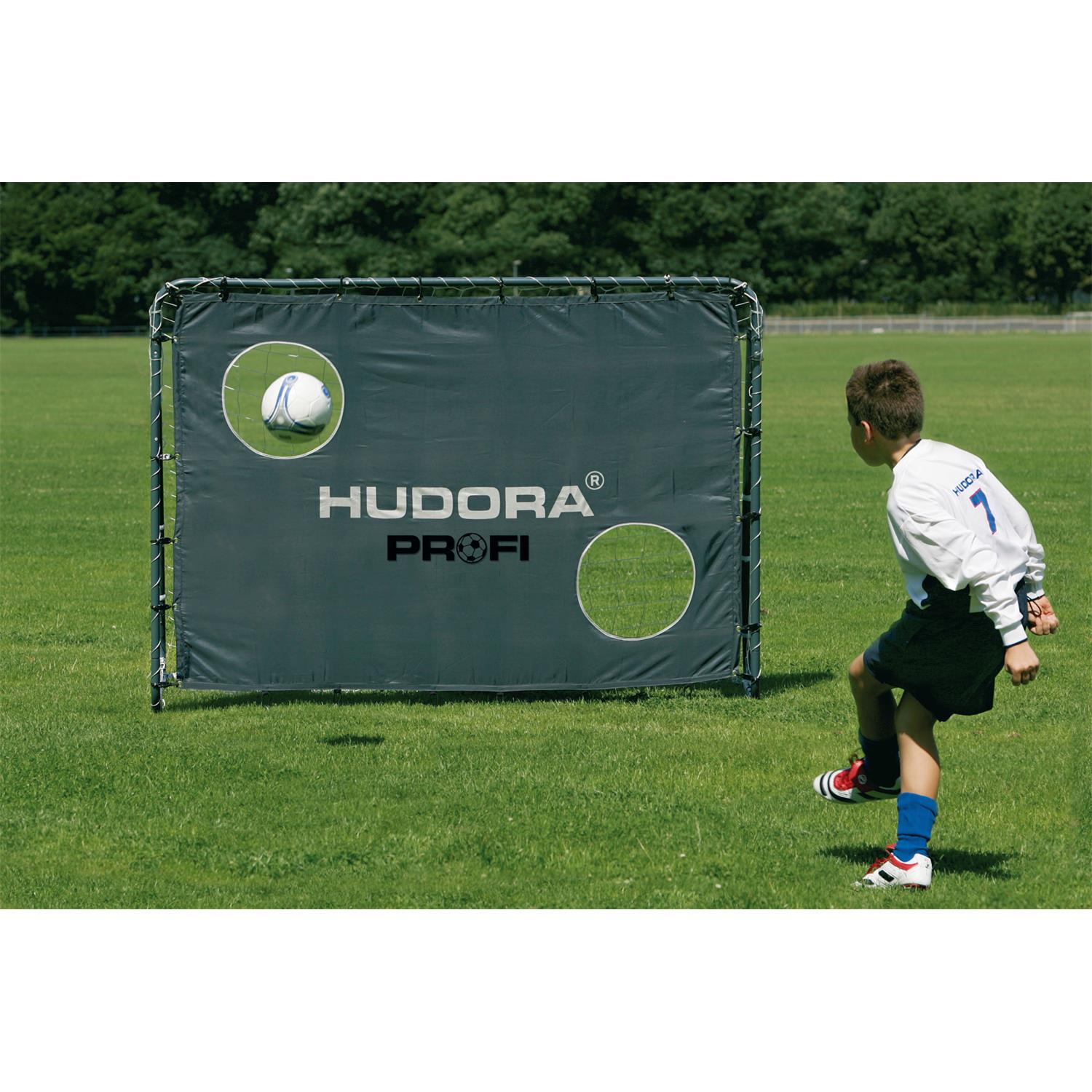 Hudora 76093 Torwand für Fußballtor grau, 213 x 152