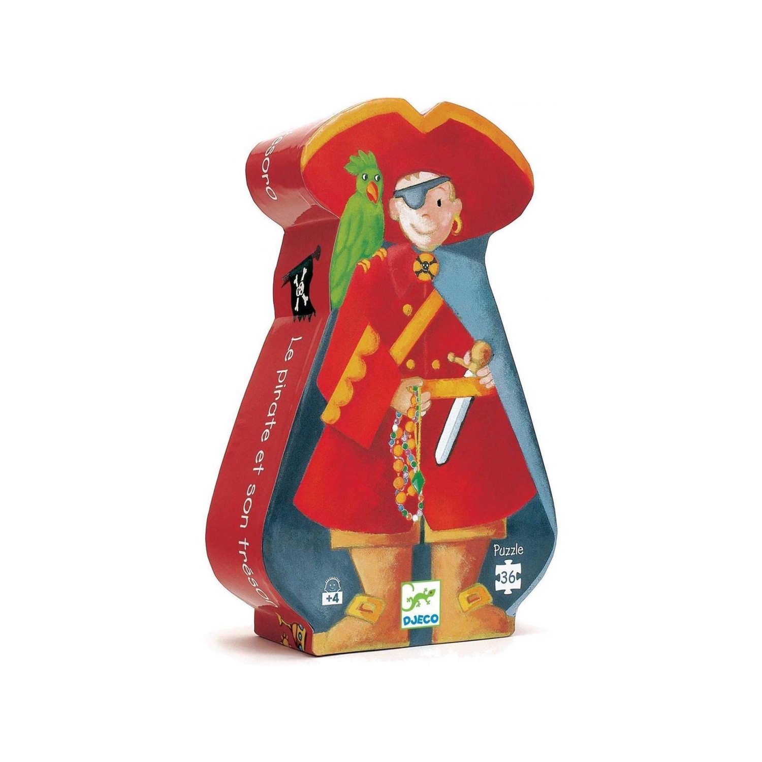 Djeco DJ07220 Formen Puzzle: The pirate and his treasure