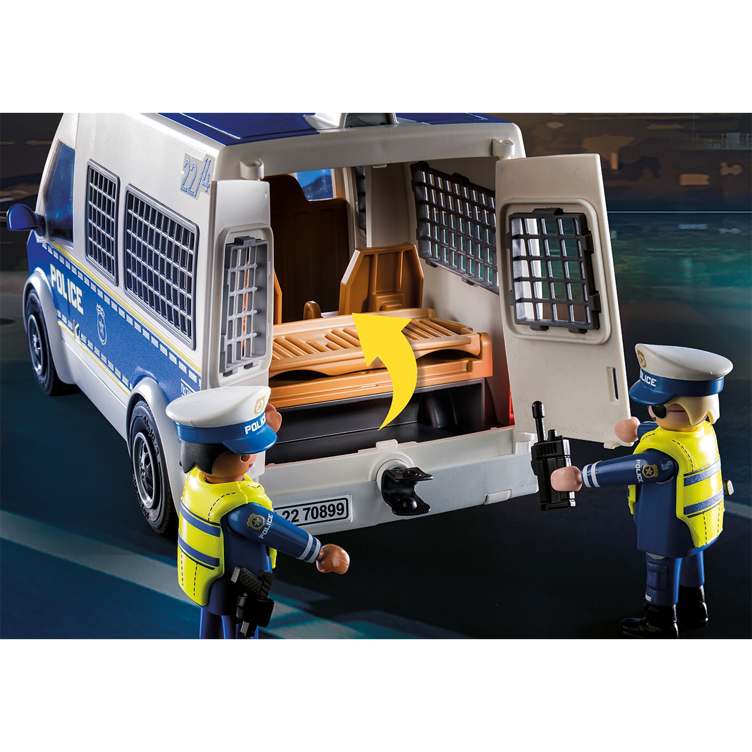 PLAYMOBIL 70899 Polizei-Mannschaftswagen mit Licht und Sound