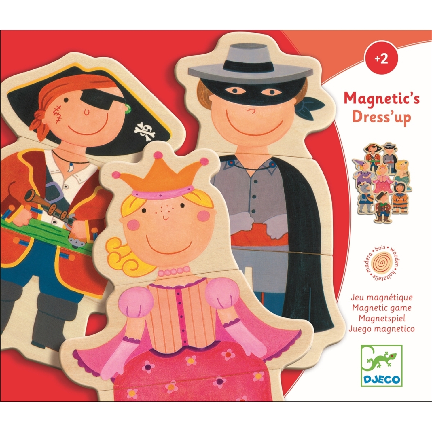 Djeco DJ03112 Holz Magnete - Dress'up