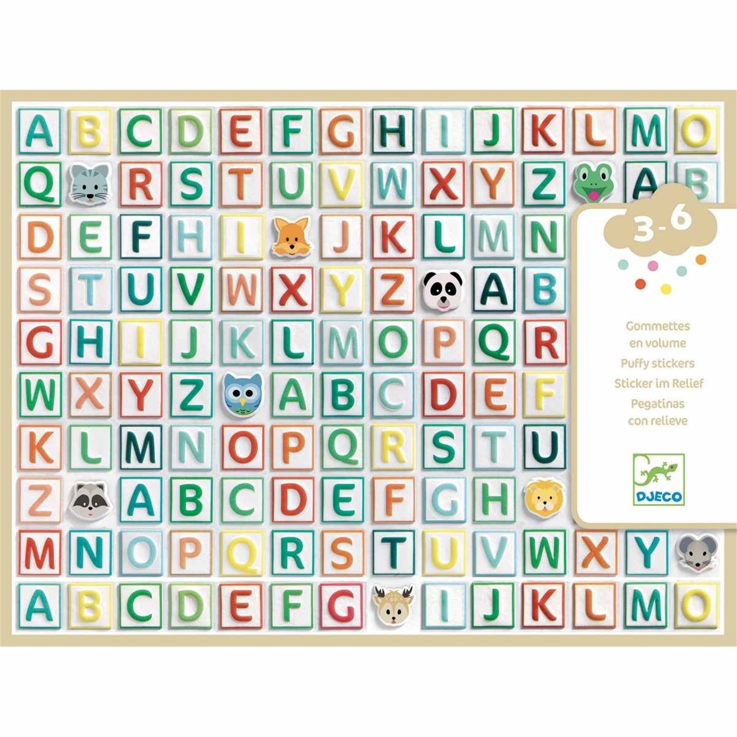 Djeco DJ09078 Sticker: Buchstaben