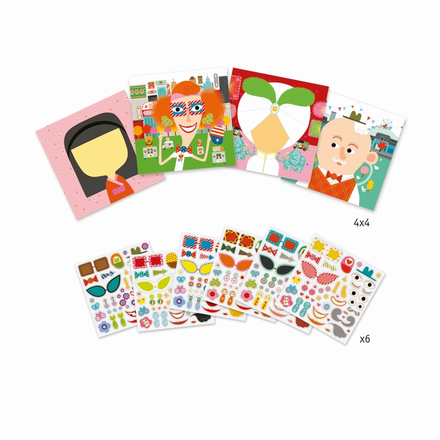 Djeco DJ08934 Sticker 3-6: Stickerbild alle anders