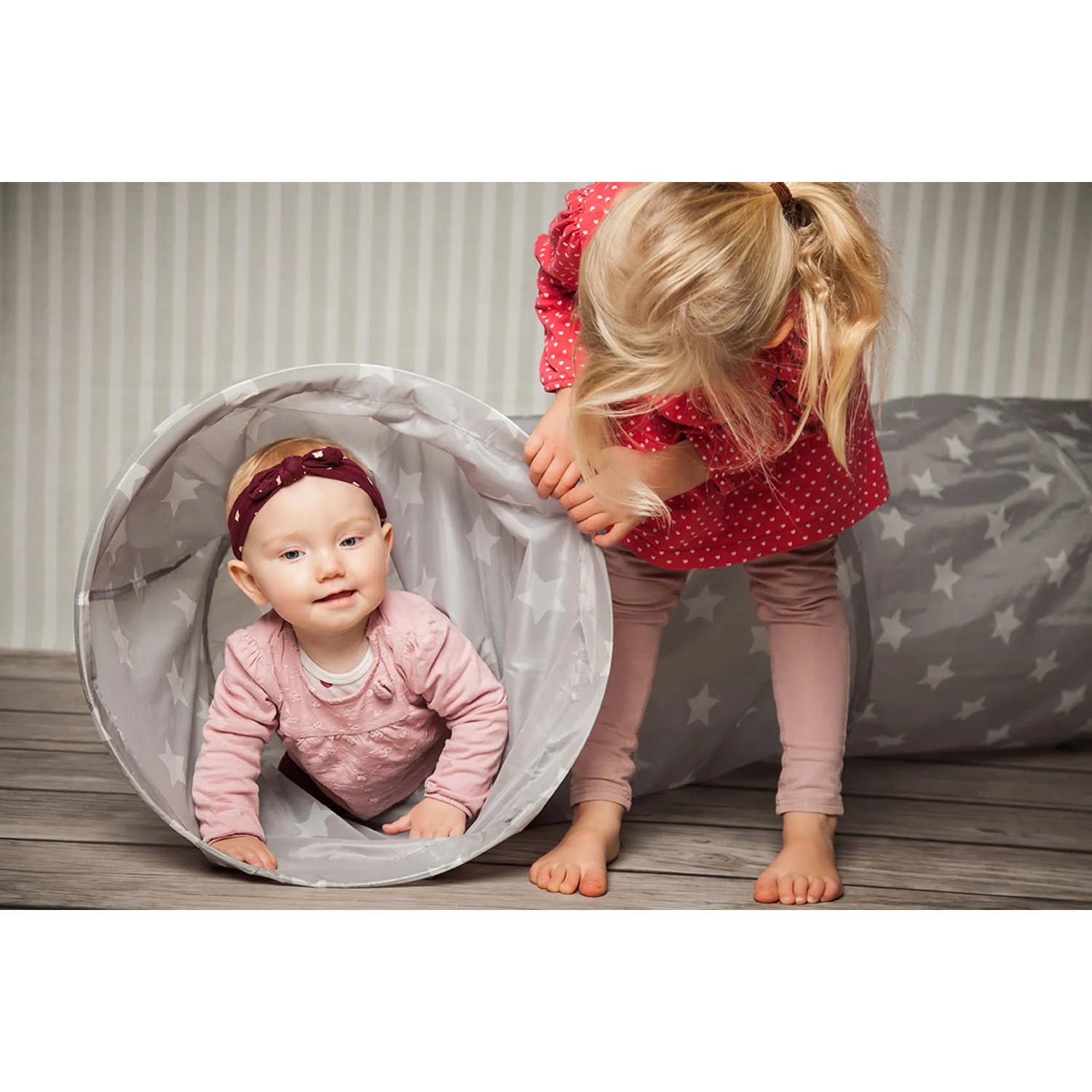 Knorrtoys 55141 Spieltunnel "Grey white stars"