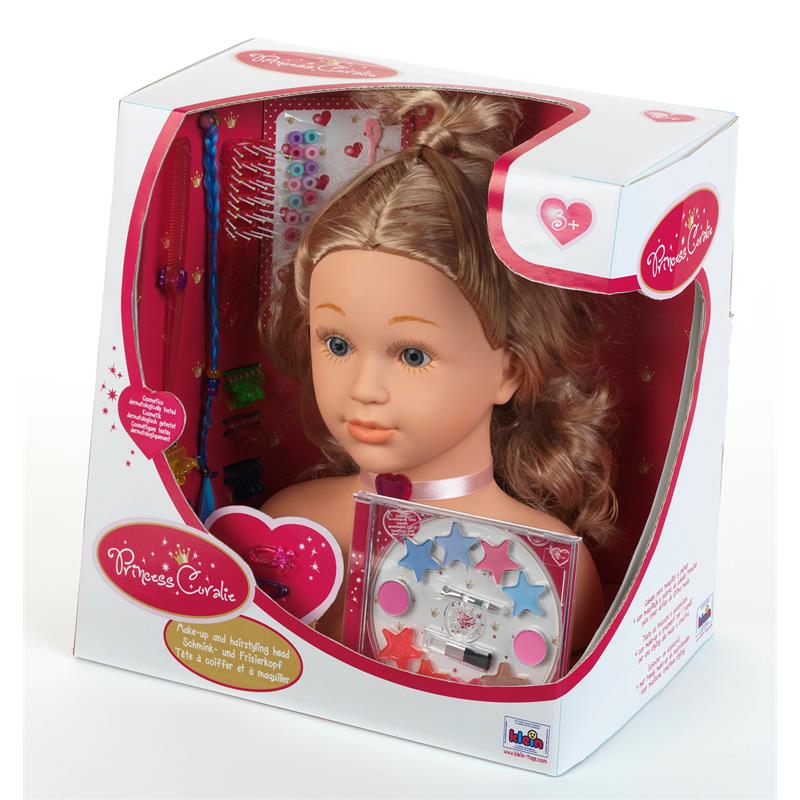 Theo Klein 5240 Princess Coralie Schmink- und Frisierkopf, 33 cm