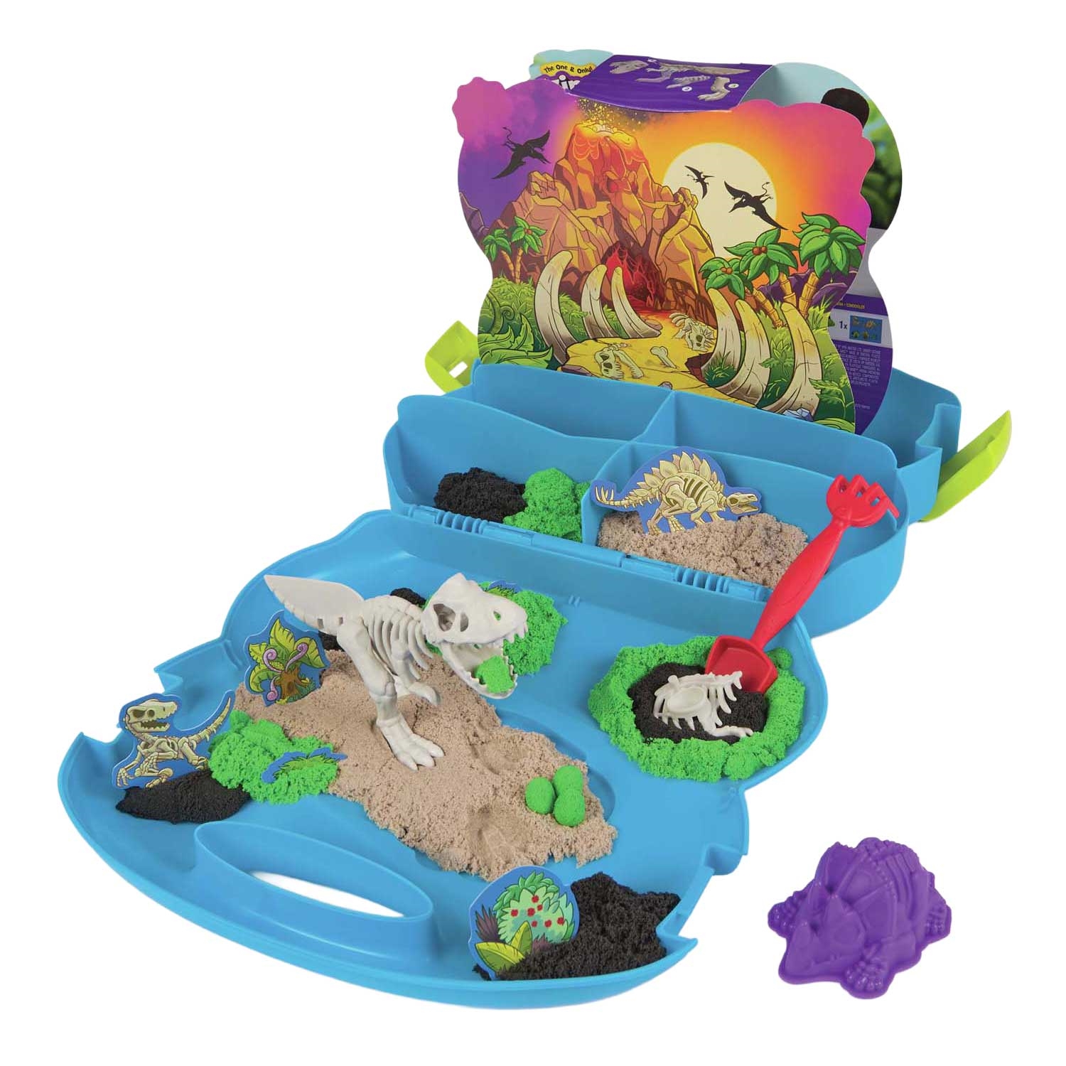 Spin Master 6070525 KINETIC SAND TREX DINO CASE
