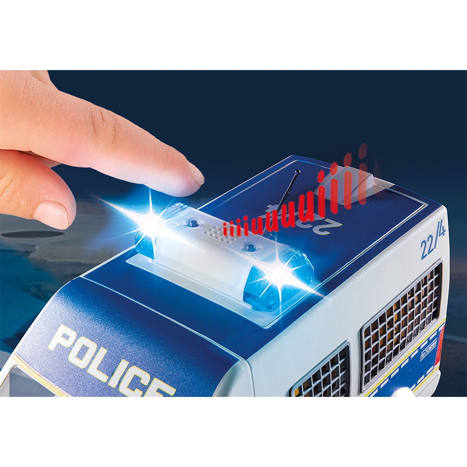 PLAYMOBIL 70899 Polizei-Mannschaftswagen mit Licht und Sound