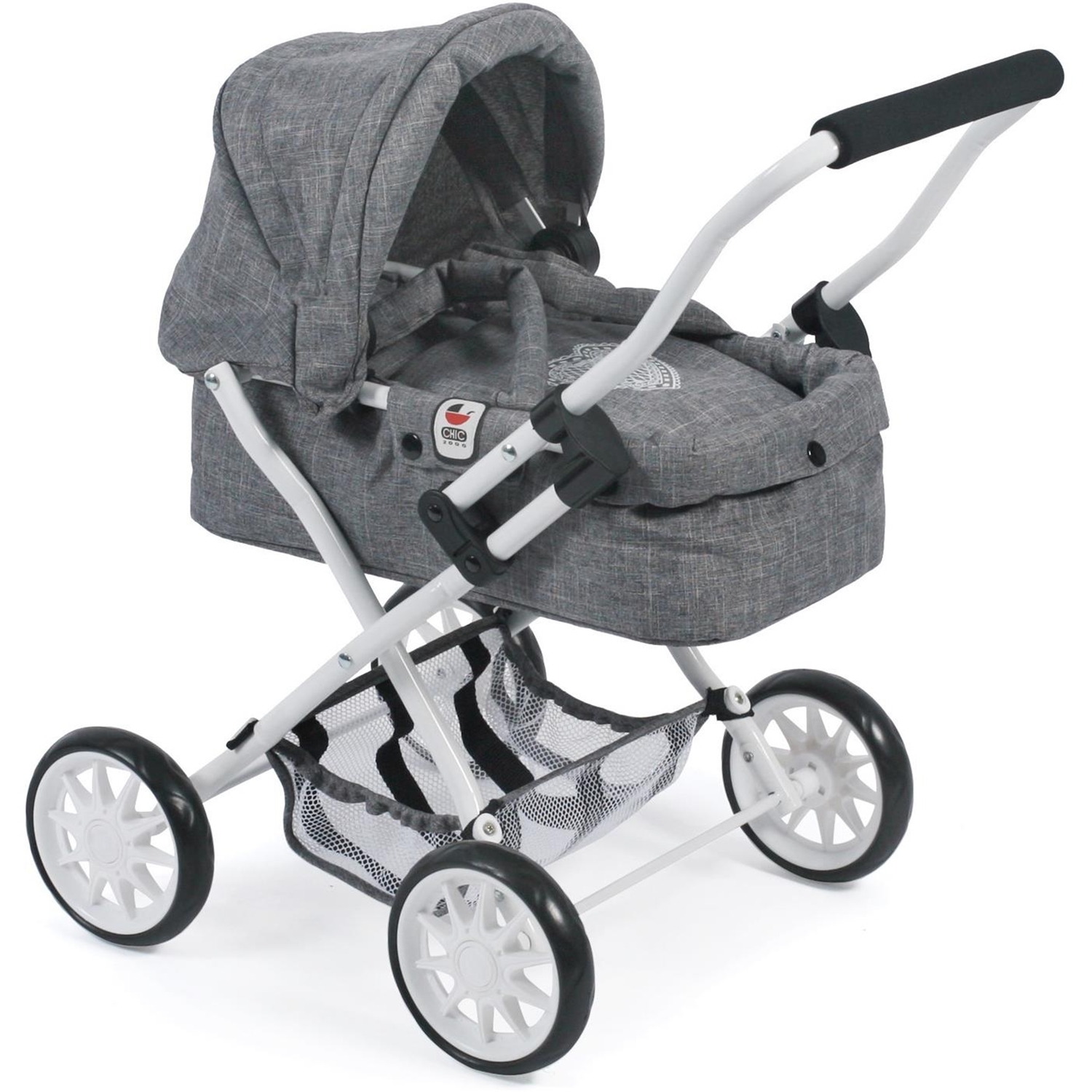 Bayer Chic 2000 555-76 Mini-Puppenwagen "SMARTY", Jeans Grey
