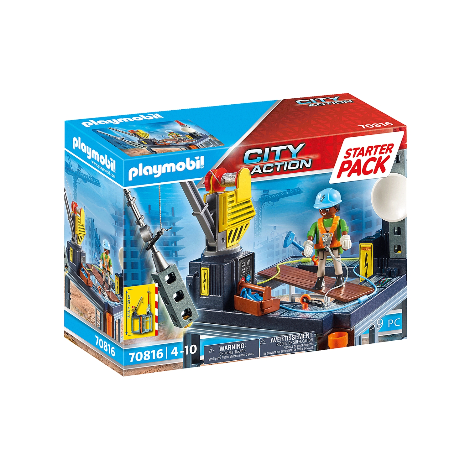 PLAYMOBIL 70816 City Action 70816 Starter Pack Baustelle mit