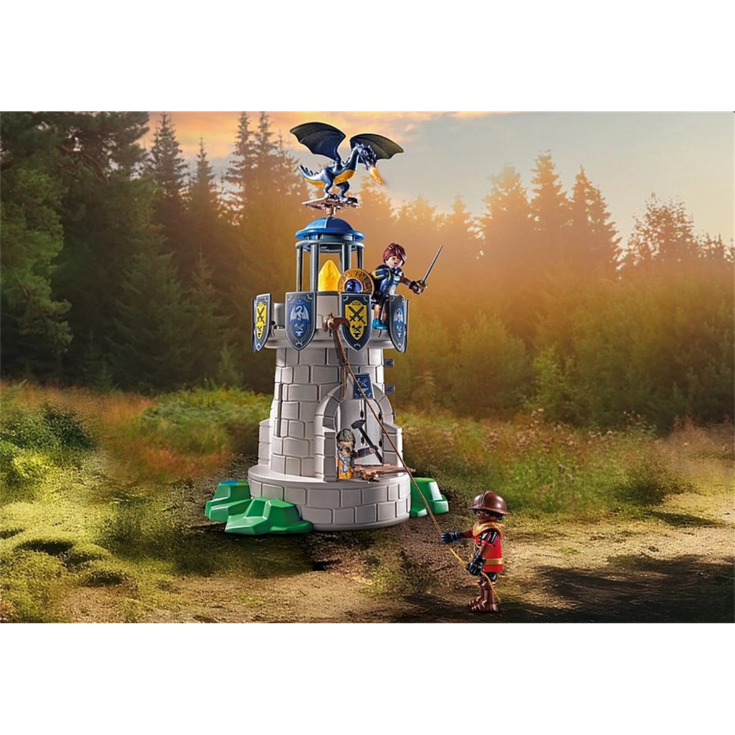 PLAYMOBIL 71483 Ritterturm mit Schmied und Drache
