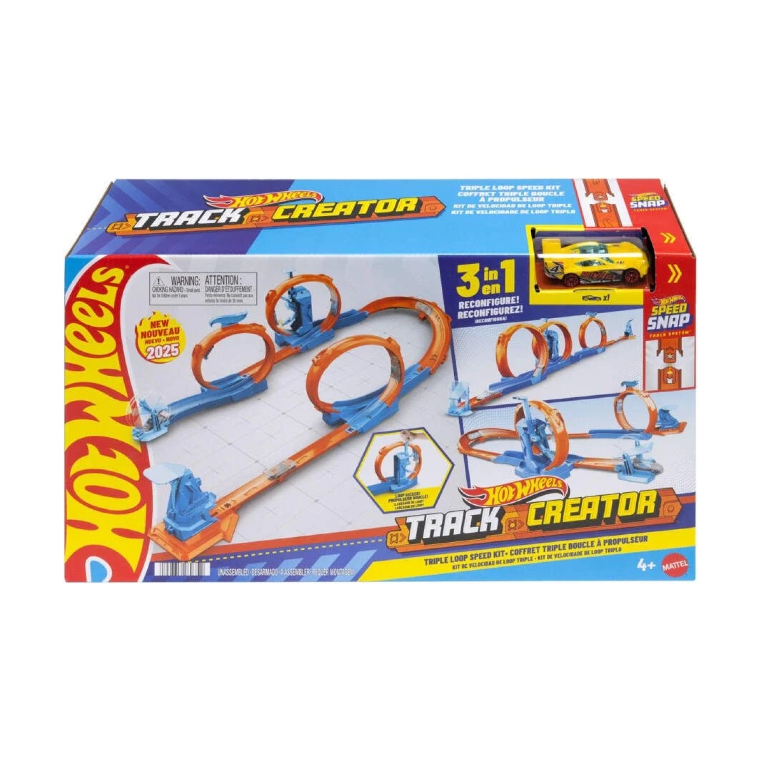 Mattel JDW39 Hot Wheels Track Creator Dreifacher Looping